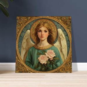 Archangel Haniel Art Poster: Spiritual Angel Wall Decor