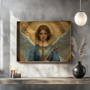 17. LEUVUEL, the Ruling Angel from June 11 to June 15 | Semi-Glossy Paper Wooden Framed Poster | Angel of the Day