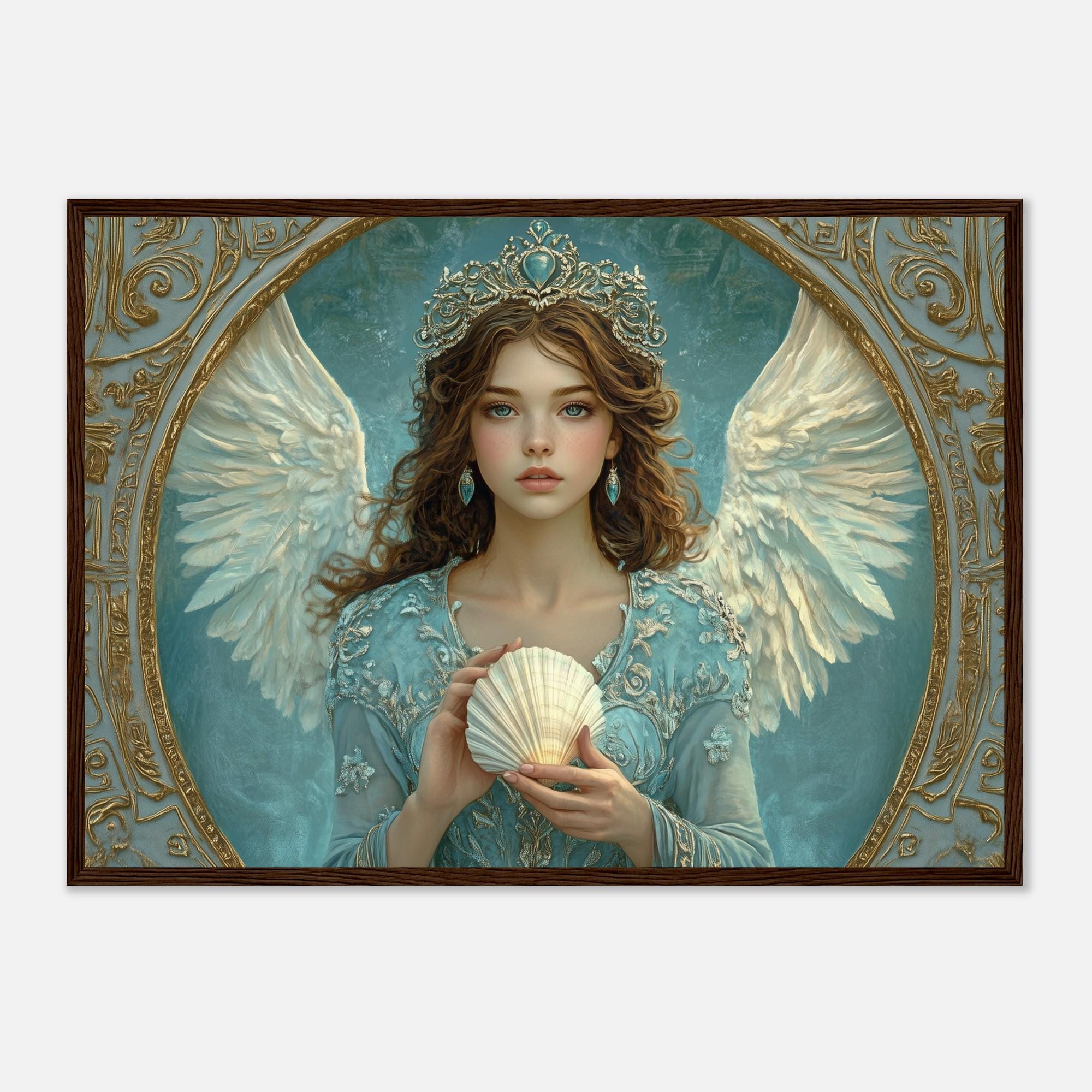 Angel Damabiah (#65) Wall Art Print With Wooden Frame - Ruling