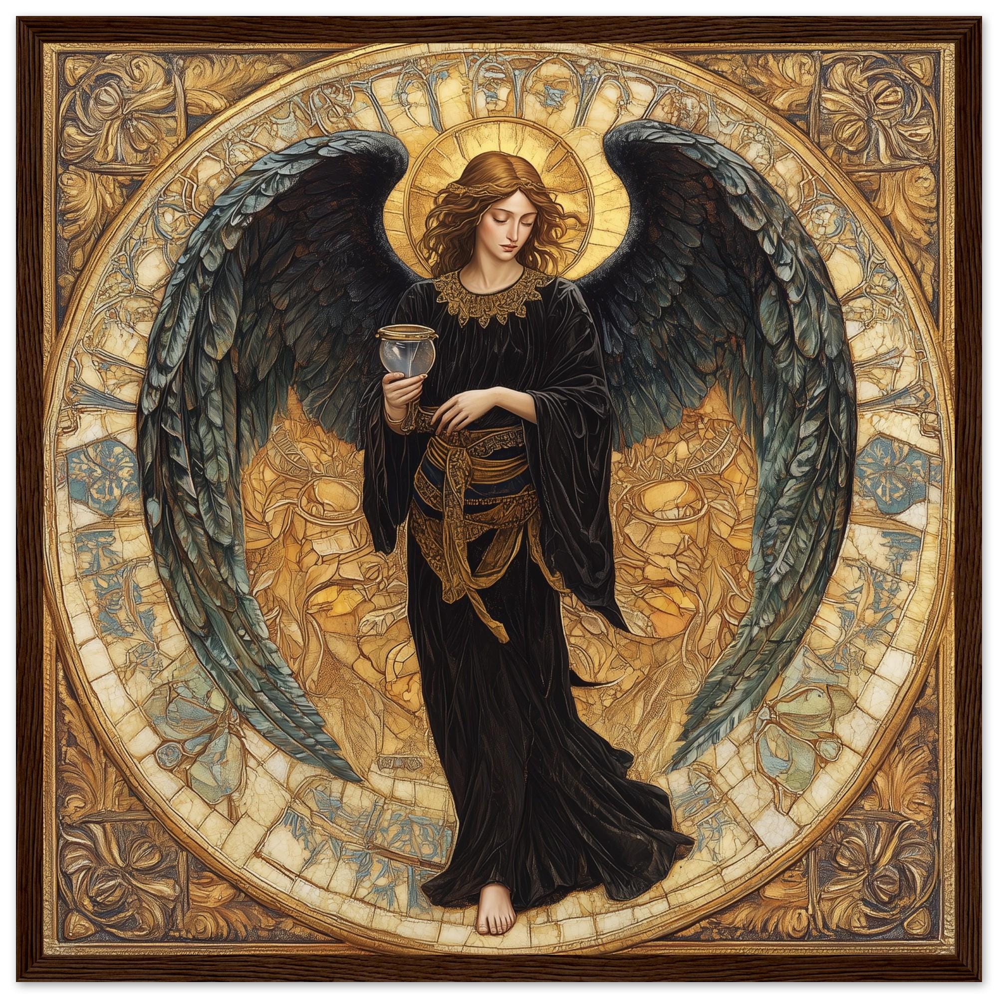 Archangel Tzaphkiel (#8) Wood Framed Art - Spiritual Wall Decor - Etsy