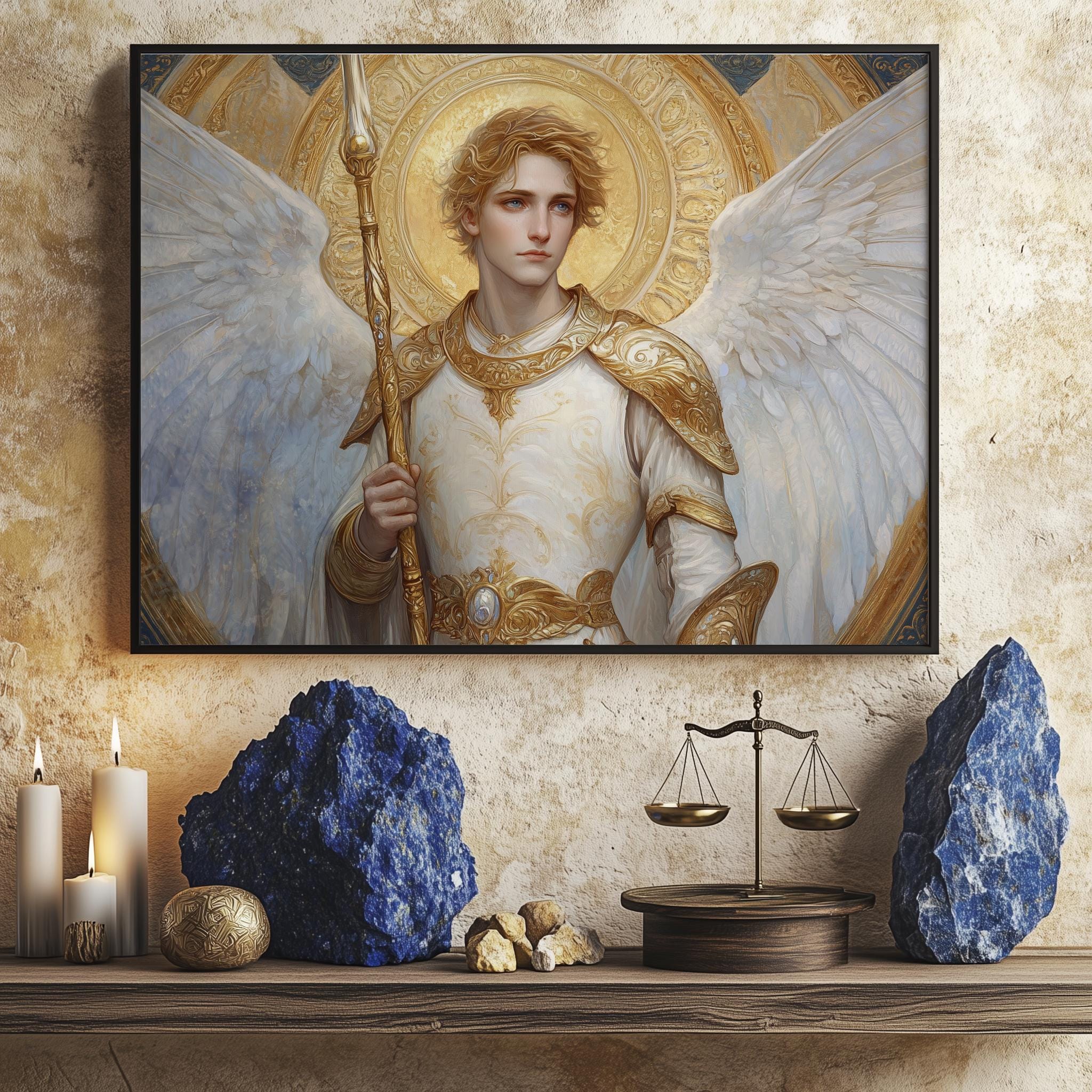 Angel Vasariah (#32) Wall Art Print With Wooden Frame - Ruling
