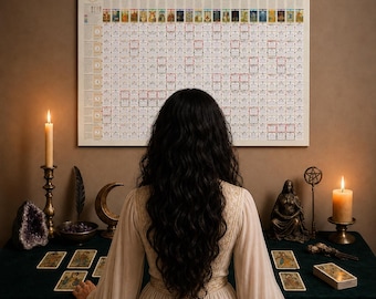 Pôster da Tiragem de Tarot Ferradura de Sete Cartas: Guia Rápido dos Arcanos Maiores