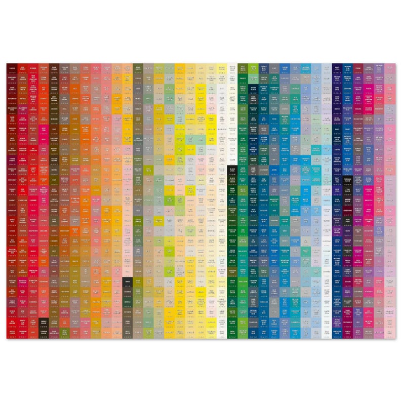 Color Spectrum Poster – 999 CMYK Colors in Rainbow Order – Visual ...
