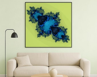 Pareidolia Fractal 3 – Rostros en el Infinito - Póster clásico enmarcado en madera y papel semibrillante
