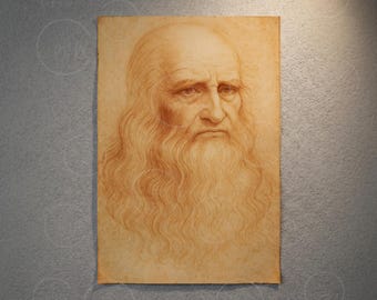 Leonardo Restored – een ideaal portret van het renaissancegenie – kunstposter