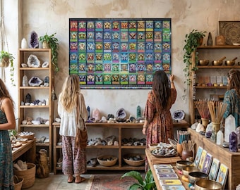 Shem Hamephorash 72 Angels Wall Poster: Zodiac Signs & Divine