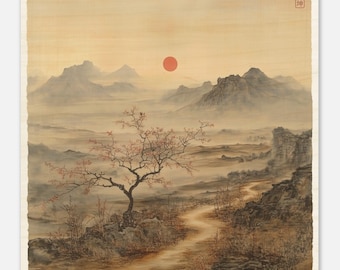 A Série dos Oito Trigramas - No. 2: Kūn (坤) – A Terra Receptiva - Gravuras em Madeira