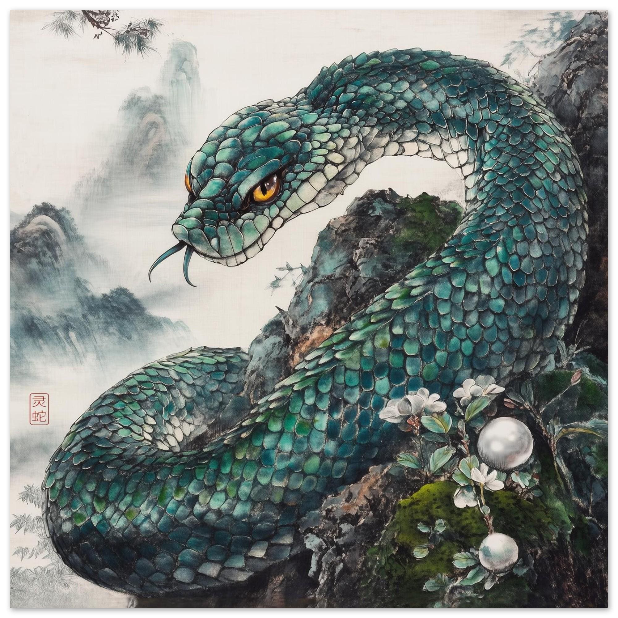6. the Spirited Snake That Offers Wisdom – Chinese Zodiac Fine Art
