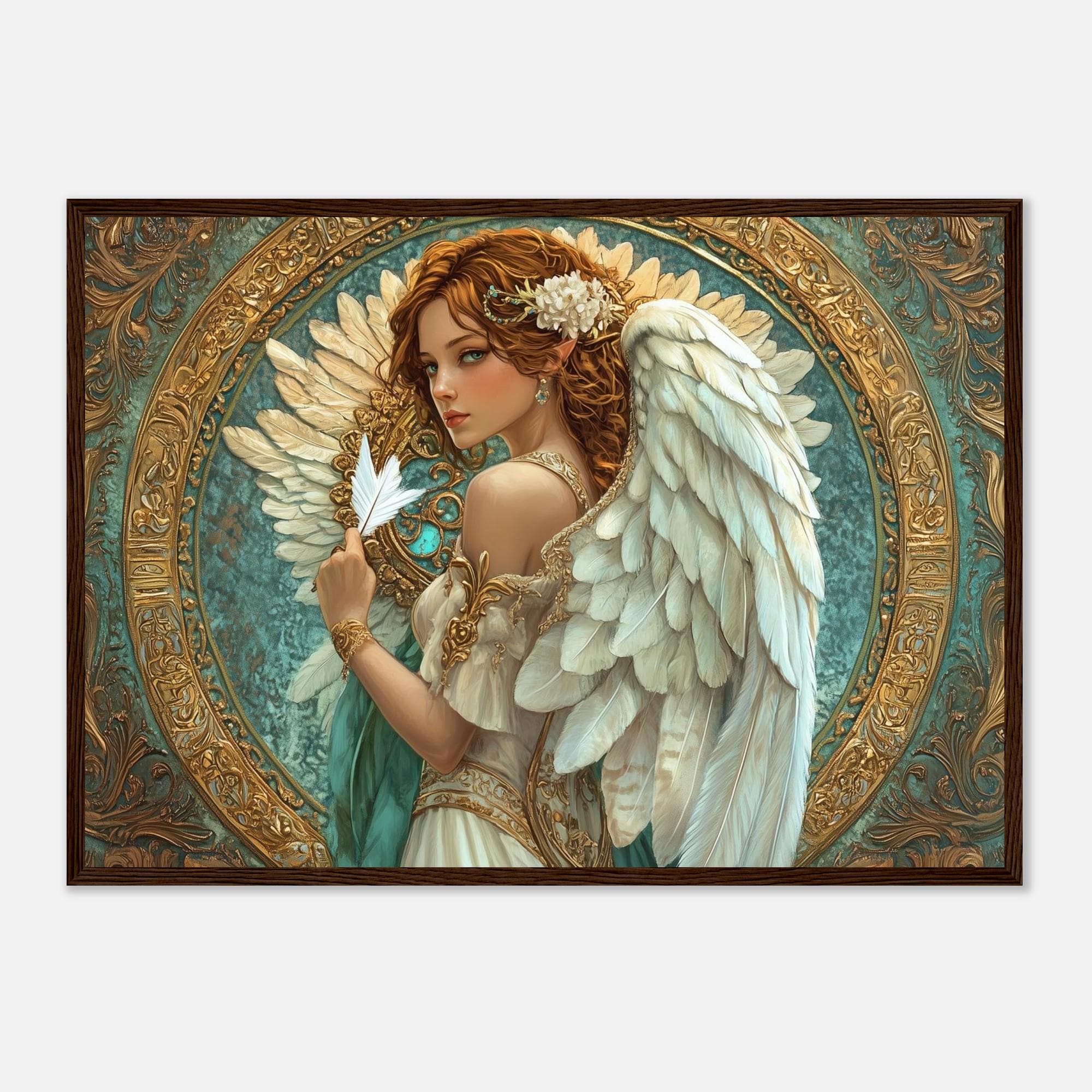 Angel Ieiazel (#40) Wall Art Print With Wooden Frame - Ruling From