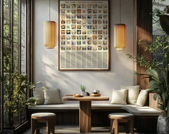 I Ching Oracle Poster: 64 Hexagrams Divinatory Guide (A0 Size)