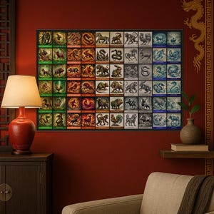 Horóscopo chino: descubre tu animal y elemento astrológicos - Póster tamaño grande