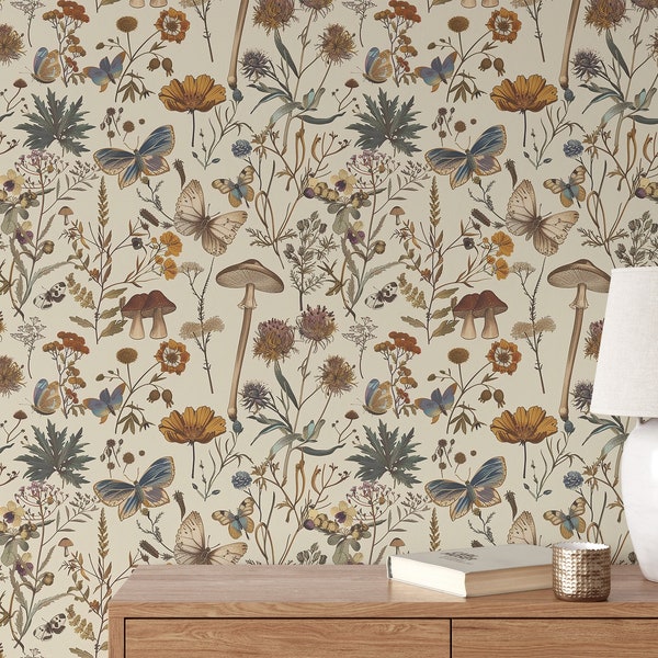 Vintage Botanical Wallpaper - Etsy