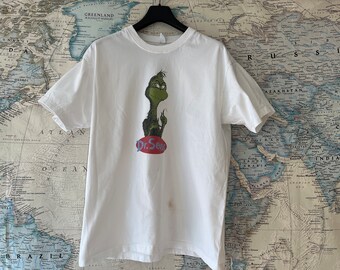 The Grinch T-Shirt - Vintage Dr. Seuss - Beloved Children's Book Illustration Tee - Classic Storytime White Shirt