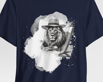 Lion T-Shirt for Men, Lion in Summer, Summer Shirt, Lion Summer T-Shirt