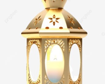 3d Illustration Of Ramadan Kareem Illuminated Lamp Lantern