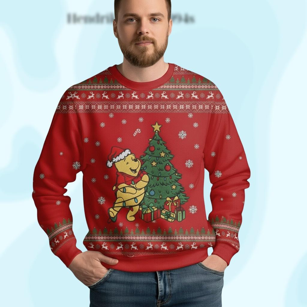 Maglioni Di Natale Famiglia Luminosi - Set Ugly Christmas Sweater Con Luci LED, Per Adulti E Bambini, Unisex