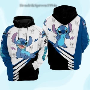 Lilo en Stitch 3D Hoodie, Grappig Stitch Disney Zomershirt, Walt Disney World Hoodie, Disneyland Familiereis, Cadeau voor Vrienden