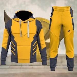 Wolverine Cosplay Hoodie, Halloween Costume Jogger, Wolverine Costume Hoodie, Men&#39;s Superhero Tracksuit Outfit, Halloween Gift