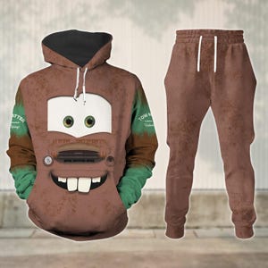 Sudadera con capucha de Cars para cosplay, disfraz de grúa para Halloween, disfraz de Pixar para hombre, sudadera con capucha de Cars para cosplay.