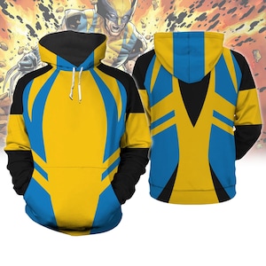 Halloween Wolverine Costume Hoodie, Wolverine Cosplay 3D T-Shirt, Superhero X-Men Cosplay Shirt, Halloween Costume Wolverine Gift For H