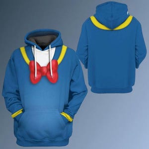 Donald Duck Costume T-Shirt, Donald Duck 3D Costume Cosplay Hoodie, Mickey And Friend Cosplay Costume Hoodie, Donald Duck Cosplay Hoodie