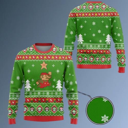 Mario Ugly Sweater Etsy Canada