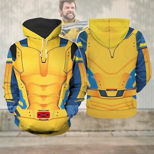 Halloween Wolverine Hoodie, Wolverine Cosplay Shirt, Deadpool 3 Movie Sweatshirt, Superhero Costume Halloween Gift, Gift For Man