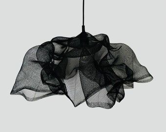 Minimalist Mesh Pendant Light | Handmade Sculptural Ceiling Lamp for Modern Interiors | No 01