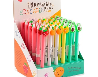 Inkredible Erasable Pen With Fruit Topper