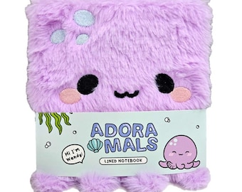 Adoramals Octopus Plush Fluffies A5 Notebook