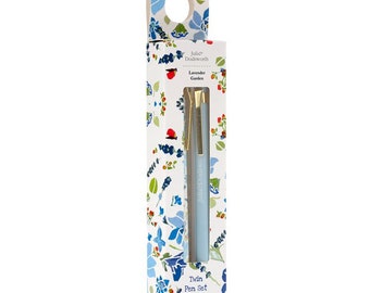 Julie Dodsworth Blue Lavendar Graden Pen Twin Set