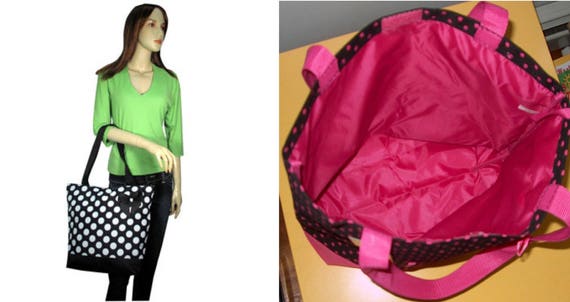 CREEPER T Shirt /& HAT Gift Set PINK DOTS PERSONALIZED Baby Girl Diaper TOTE BAG