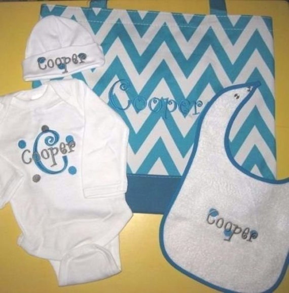 CREEPER T Shirt /& HAT Gift Set PINK DOTS PERSONALIZED Baby Girl Diaper TOTE BAG