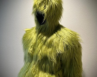 Christmas Cosplay Green Fursuit - Realistic Green Cosplay , Handmade Cosplay , Grinch Cosplay , Halloween Cosplay