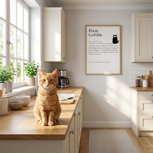 cat humor wall art print by The Cuddly Cat Company