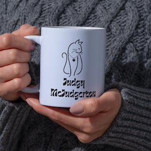 Tuxedo Cat Grumpy Mug | Sarcastic Black and White Coffee Cup | Him Her Dad Friend Gift | Cat Lover Mom Birthday Present | Office Desk Decor