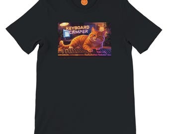 Gaming Shirt - Keyboard Camper Funny Orange Tabby Cat