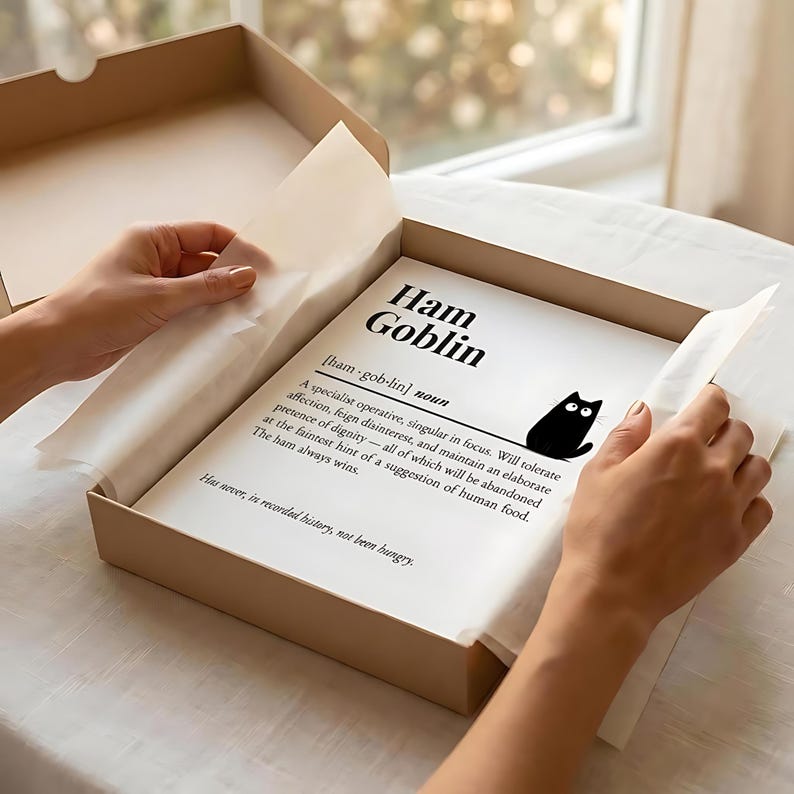 cat humor wall art print by The Cuddly Cat Company