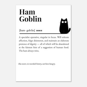 cat humor wall art print by The Cuddly Cat Company