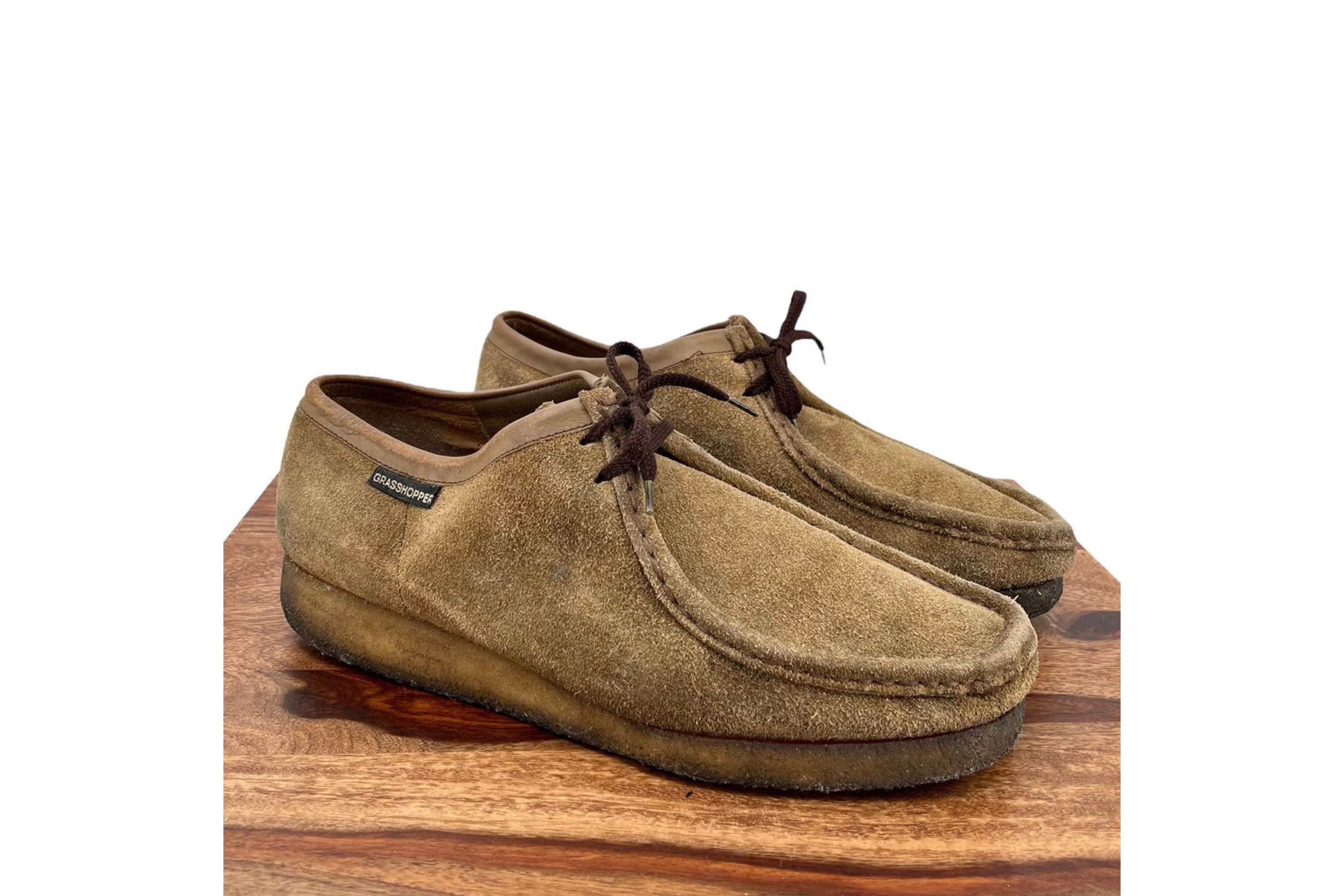 Transformer indre Tochi træ Vintage Grasshopper Shoes Lace up wallabies Tan Suede - Etsy Norway