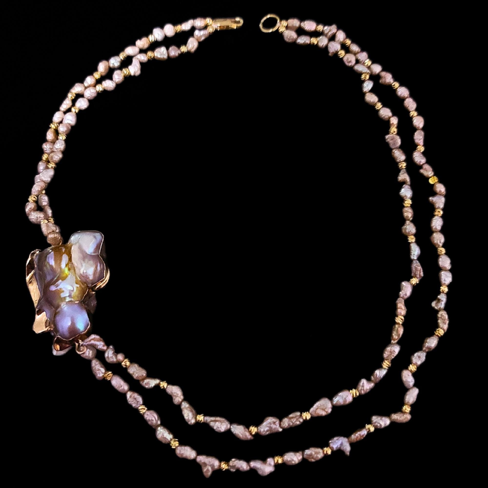 Neckalce Rare BIG baroque Pearl Necklace Engagement Pearl Necklace pendant Pearl Gift wedding -Victoria