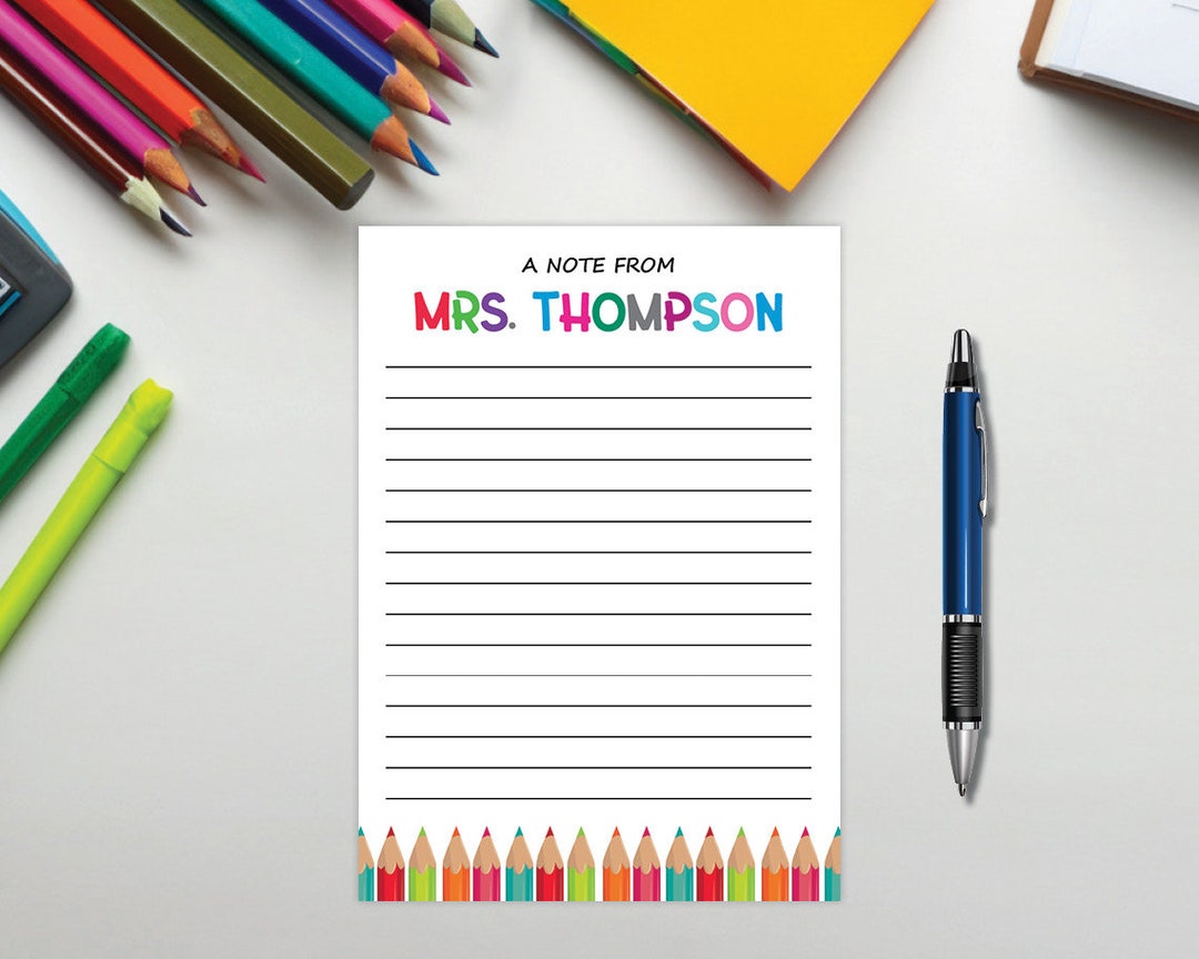 Gifts for Teachers, Personalized Teacher Notepad, Christmas Gift for ...