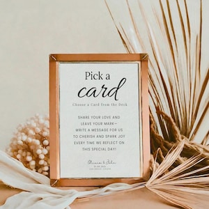 Playing Card Guest Sign Guest Book Please Sign Our Guestbook Editable Sign Template Pick A Card Any Card Custom Wedding Playing Card Sign