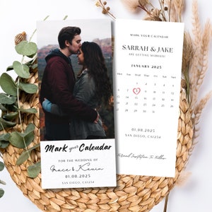 Photo Strip Save the Date Photo Booth Save the Date Photo Mark your calendar Template Minimalist Save the Date Wedding Calendar Invitation