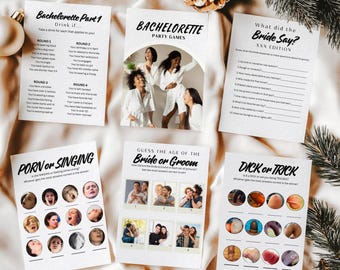 Bachelorette Party Games Bundle, Hen Party Games, Bachelorette Weekend Games, Bridal Party Games, Bachelorette Games Instant Download