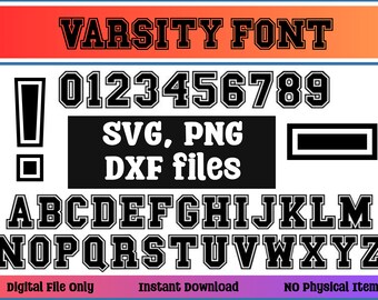Varsity Font SVG, Jersey Font Svg, Sports SVG Alphabet, Varsity Letters ...