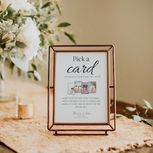 Playing Cards Guest Sign. Please Sign Our Guestbook. Editable Sign Template. Pick A Card Any Card. Custom Wedding Playing Card Sign