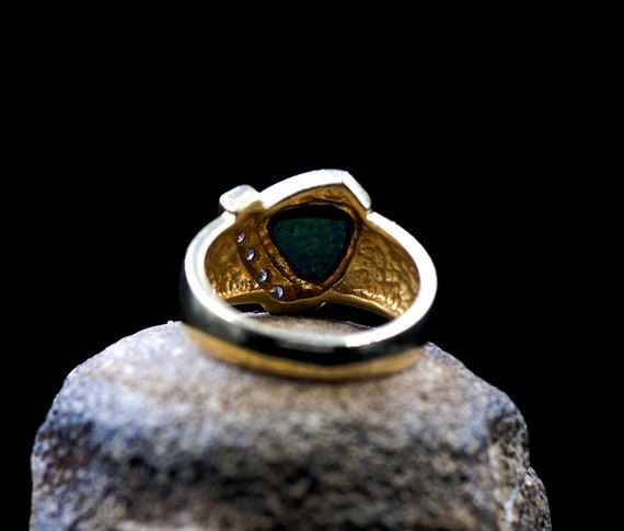 Black Opal and Diamond Ring. - image 4