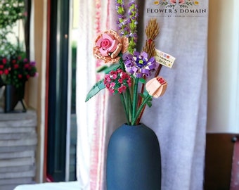 Bouquet de Fleurs LEGO®  | Cadeau | fleurs de la vie éternelle | décoration de la maison | Puzzle | Tournesol | Fête des mères |