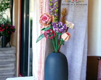 Bouquet de Fleurs LEGO®  | Cadeau | fleurs de la vie éternelle | décoration de la maison | Puzzle | Tournesol | Fête des mères |